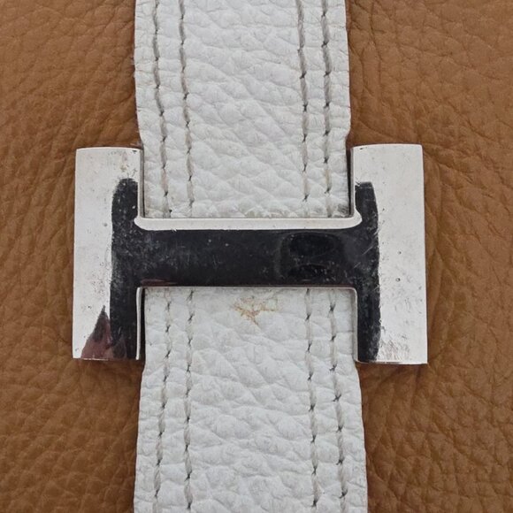 BORSE IN PELLE | BROWN  Pebbled Leather Crossbody Bag Made IN ITALY - Picture 6 of 9